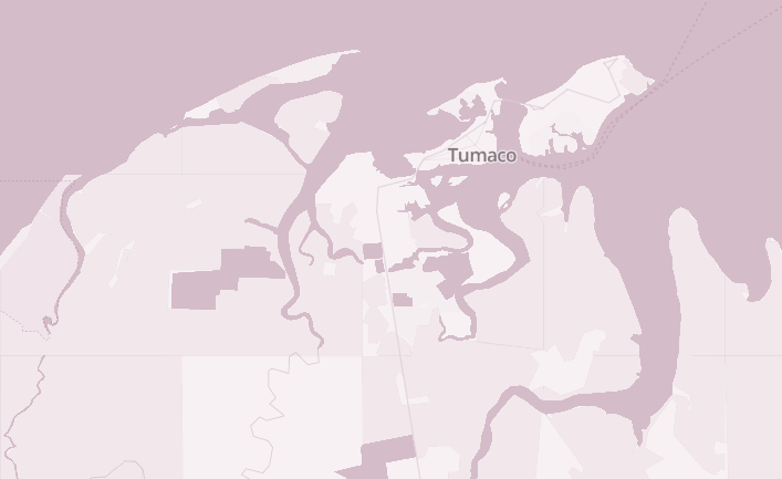 Preview of the pastel pink map style for Embedded Map