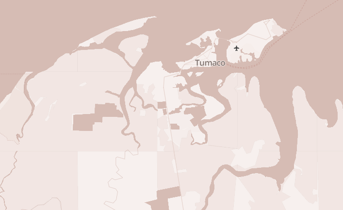 Preview of the pastel red map style for Embedded Map