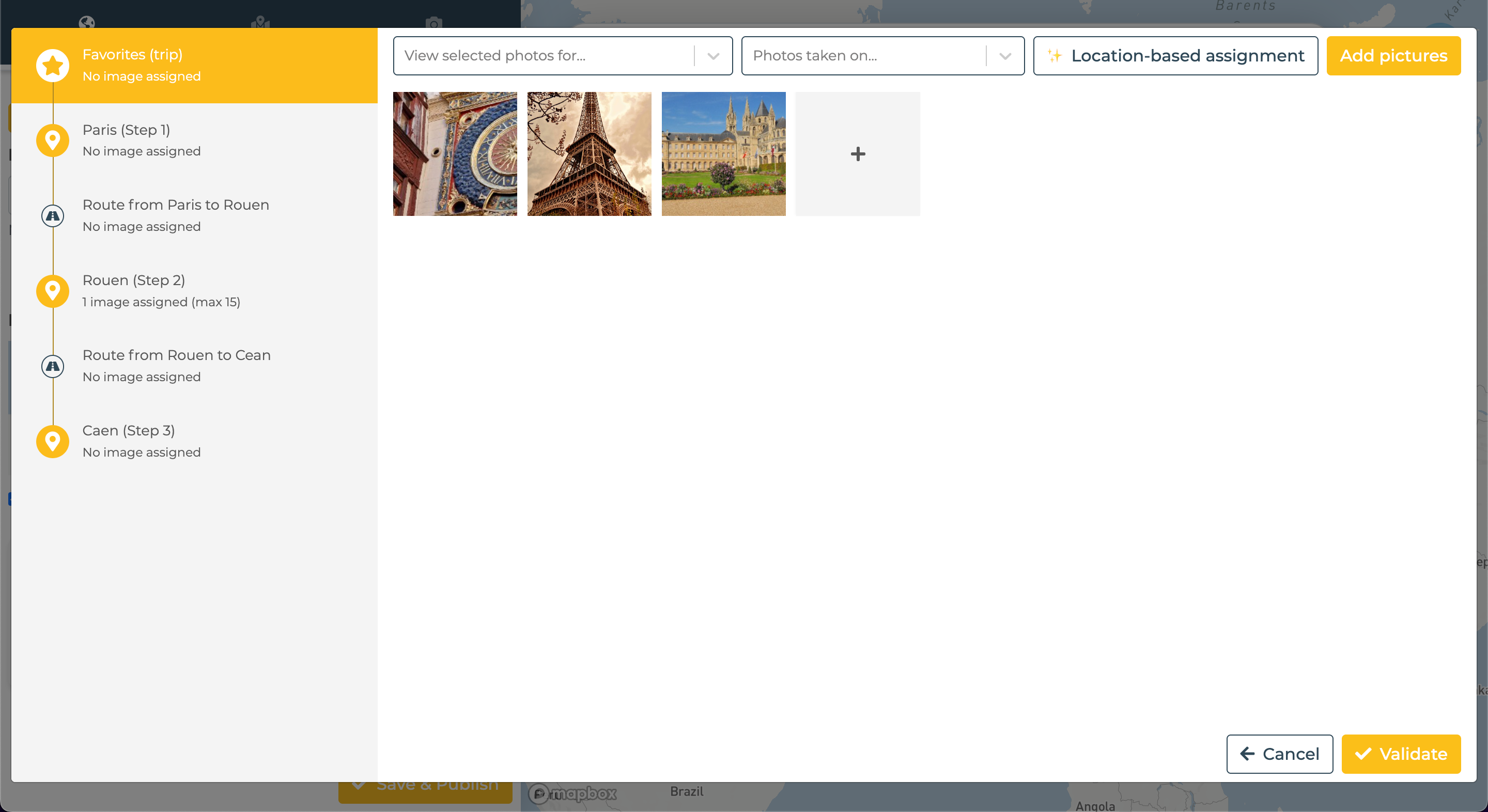 Assign photo by location