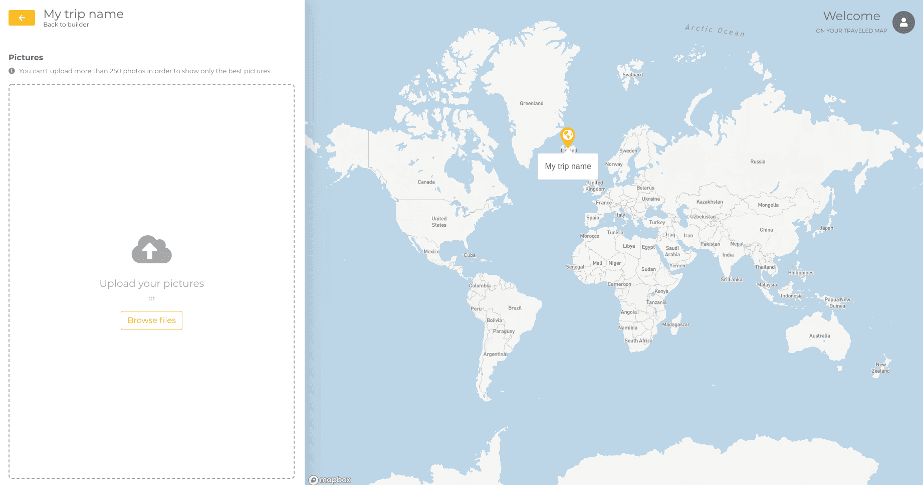 Adding a trip with geolocation metadata builder tool