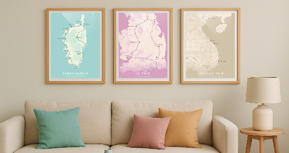 A poster of a trip itinerary in Canada