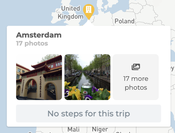 Actions while choosing a trip